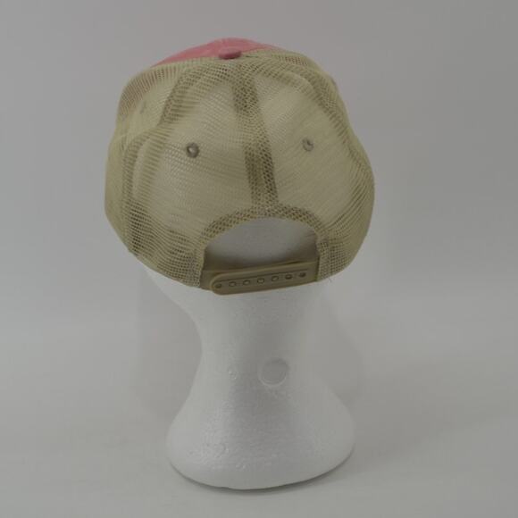 Adams Salty Coral Tan Baseball Distressed Trucker Hat OS - Picture 9 of 11